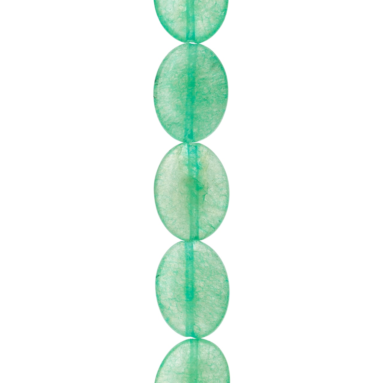 12 Pack: Green Oval Quartzite Beads, 20mm by Bead Landing™